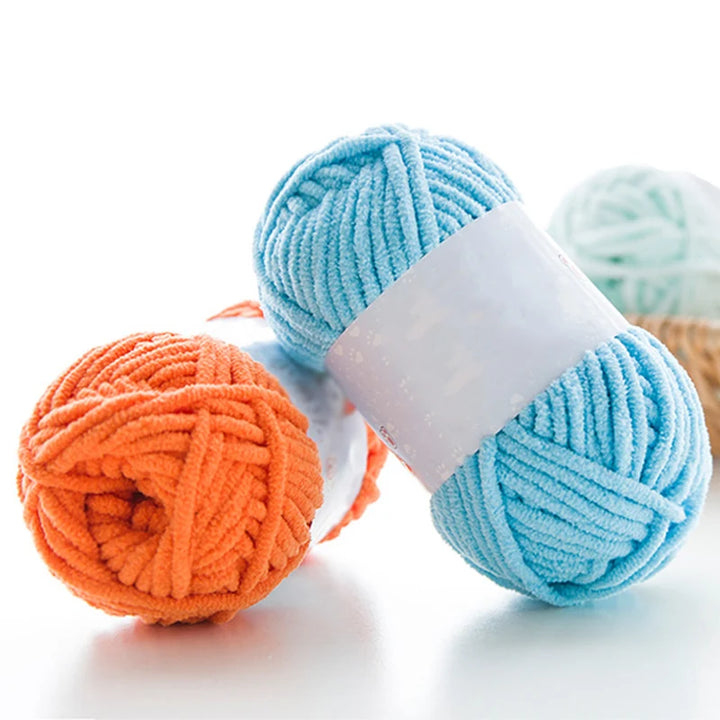 2pcs x 50g Soft Velvet Chenille Yarn