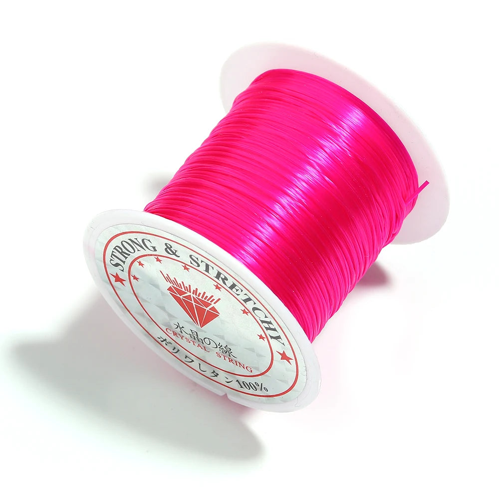 Elastic Crystal Beading Cord – 1mm Stretch Jewelry Making Thread (10–40M)