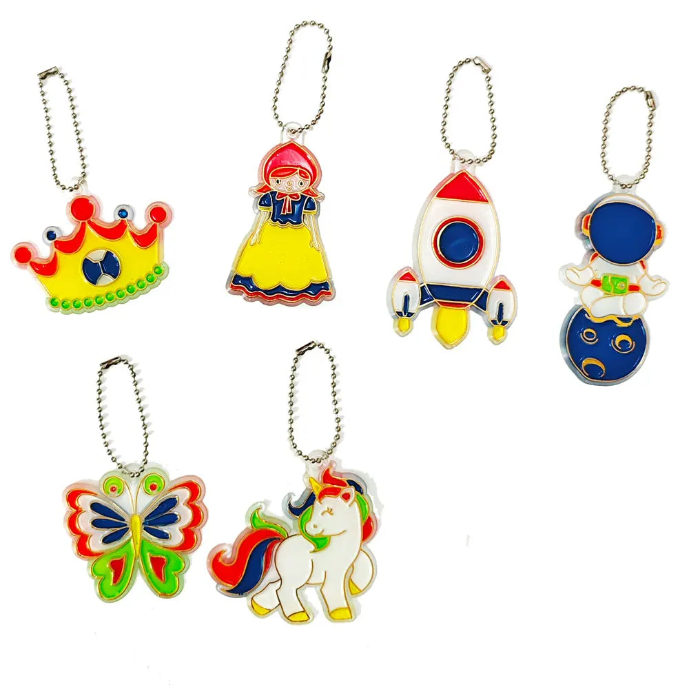 DIY Window Art Suncatcher Keychain Craft Kit – Unicorn, Princess & Astronaut