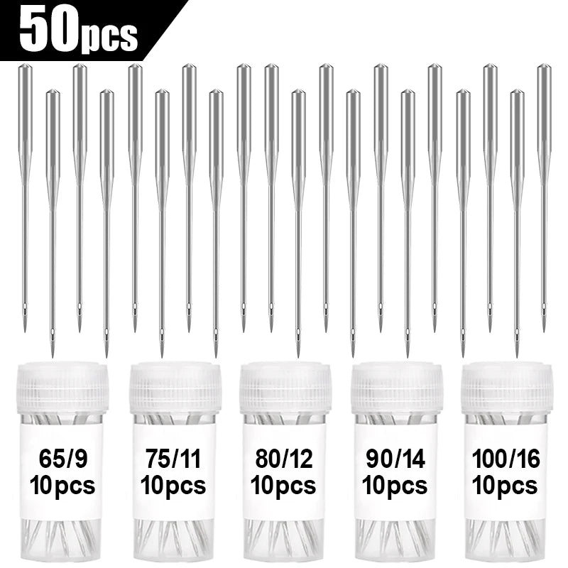 50Pcs Universal Sewing Machine Needles