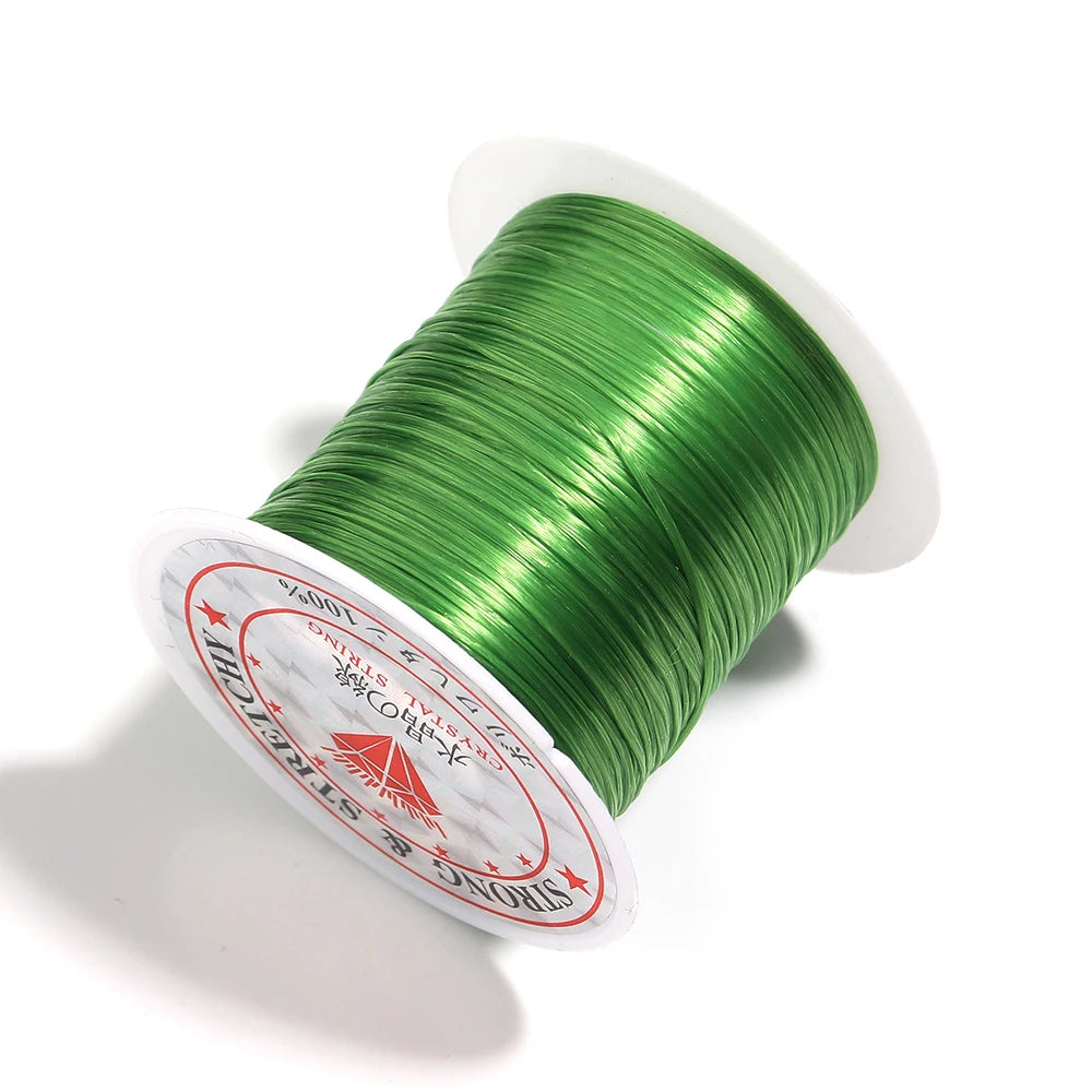 Elastic Crystal Beading Cord – 1mm Stretch Jewelry Making Thread (10–40M)