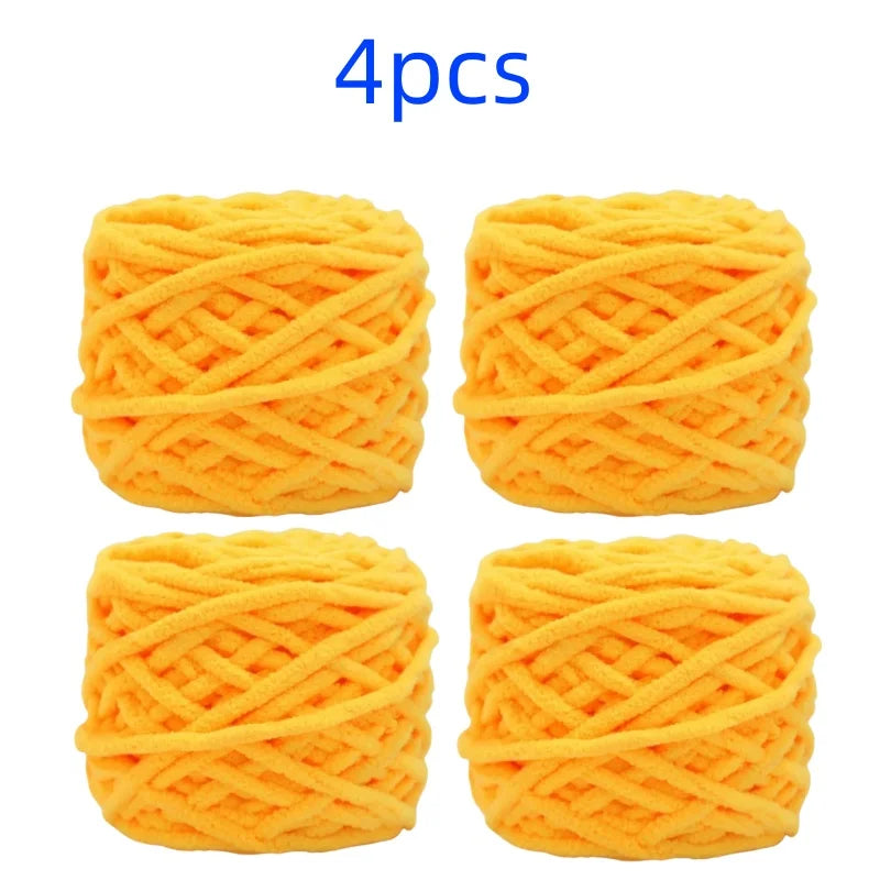 100g Chenille Knitting Yarn | Soft Thick Cotton Blend for DIY Crochet & Scarf Making