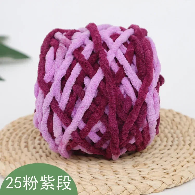 100g Chenille Knitting Yarn | Soft Thick Cotton Blend for DIY Crochet & Scarf Making