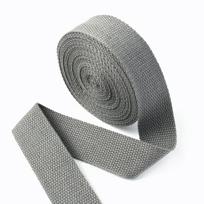 5M Cotton Webbing Tape – 1.3mm Thick Strap for Bags
