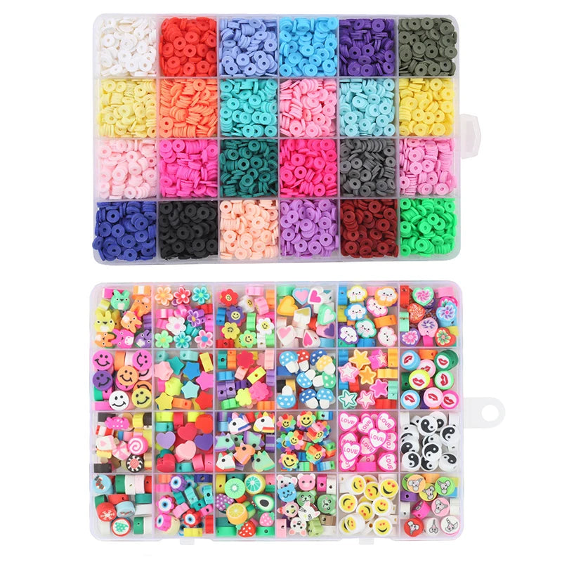 2-Box Rainbow Clay Bead Kit – DIY Bracelet & Jewelry Making Set