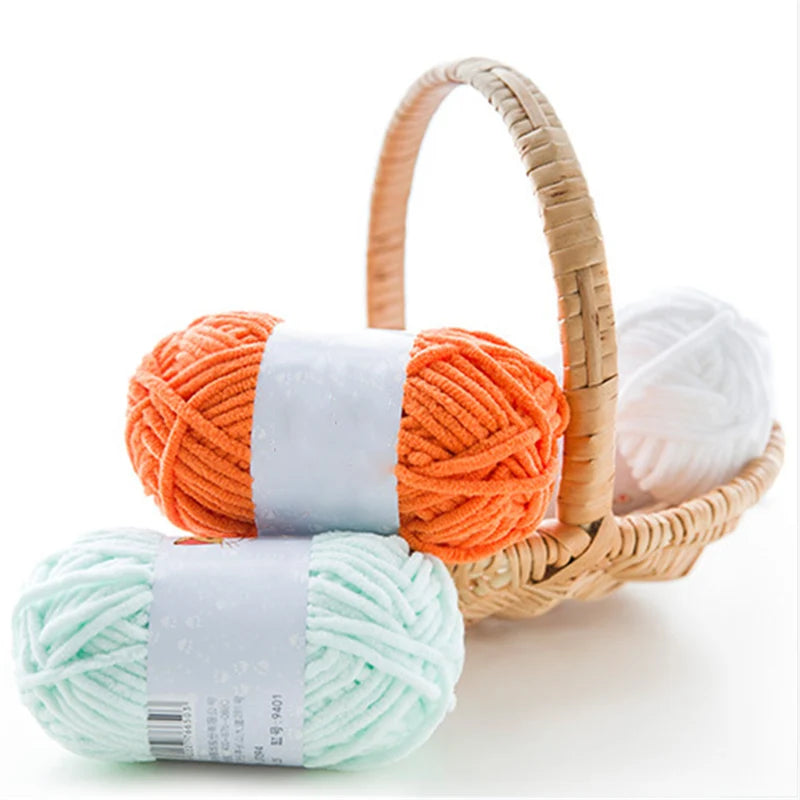 2pcs x 50g Soft Velvet Chenille Yarn