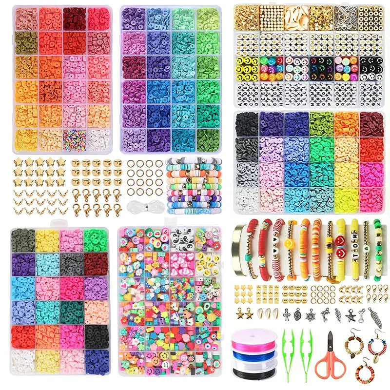 2-Box Rainbow Clay Bead Kit – DIY Bracelet & Jewelry Making Set