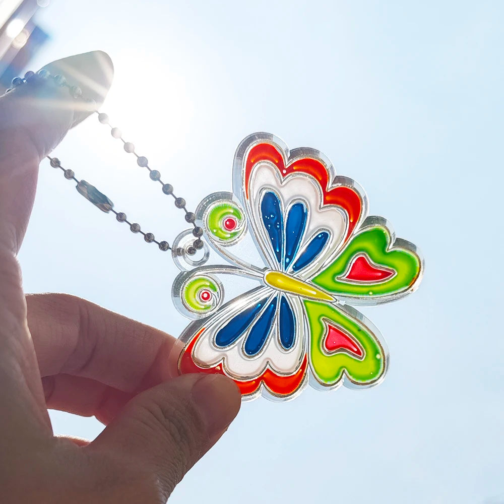 DIY Window Art Suncatcher Keychain Craft Kit – Unicorn, Princess & Astronaut