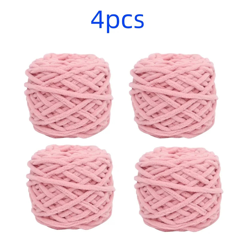 100g Chenille Knitting Yarn | Soft Thick Cotton Blend for DIY Crochet & Scarf Making