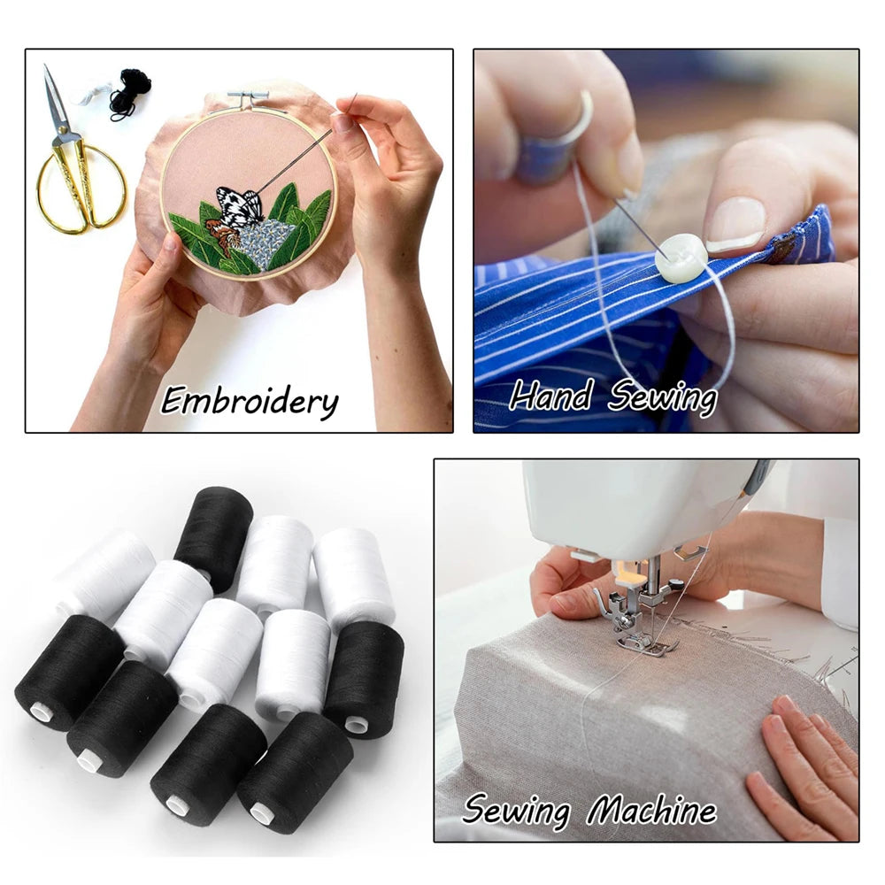 2Pcs 500M Polyester Sewing Thread