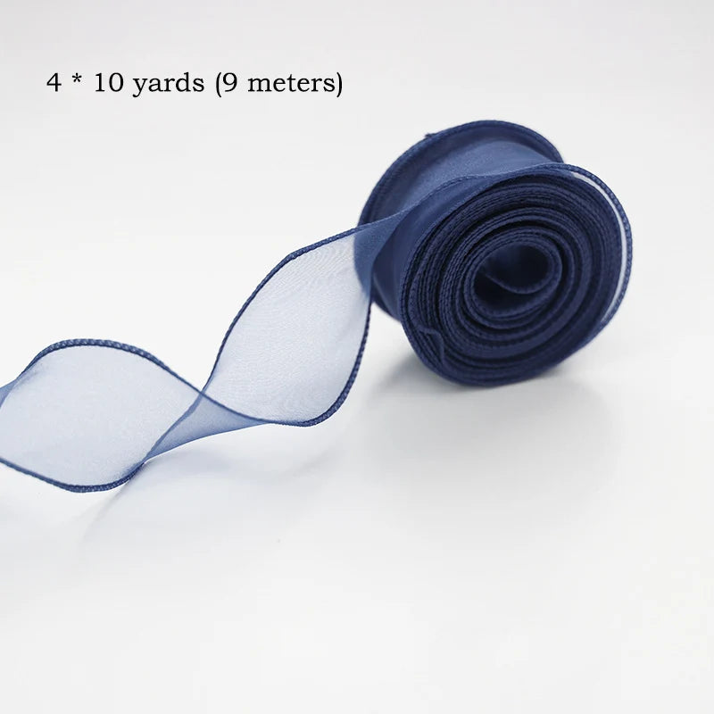 Chiffon Silk Ribbon Roll | 10 Yards Organza Satin for DIY Crafts & Gift Wrapping