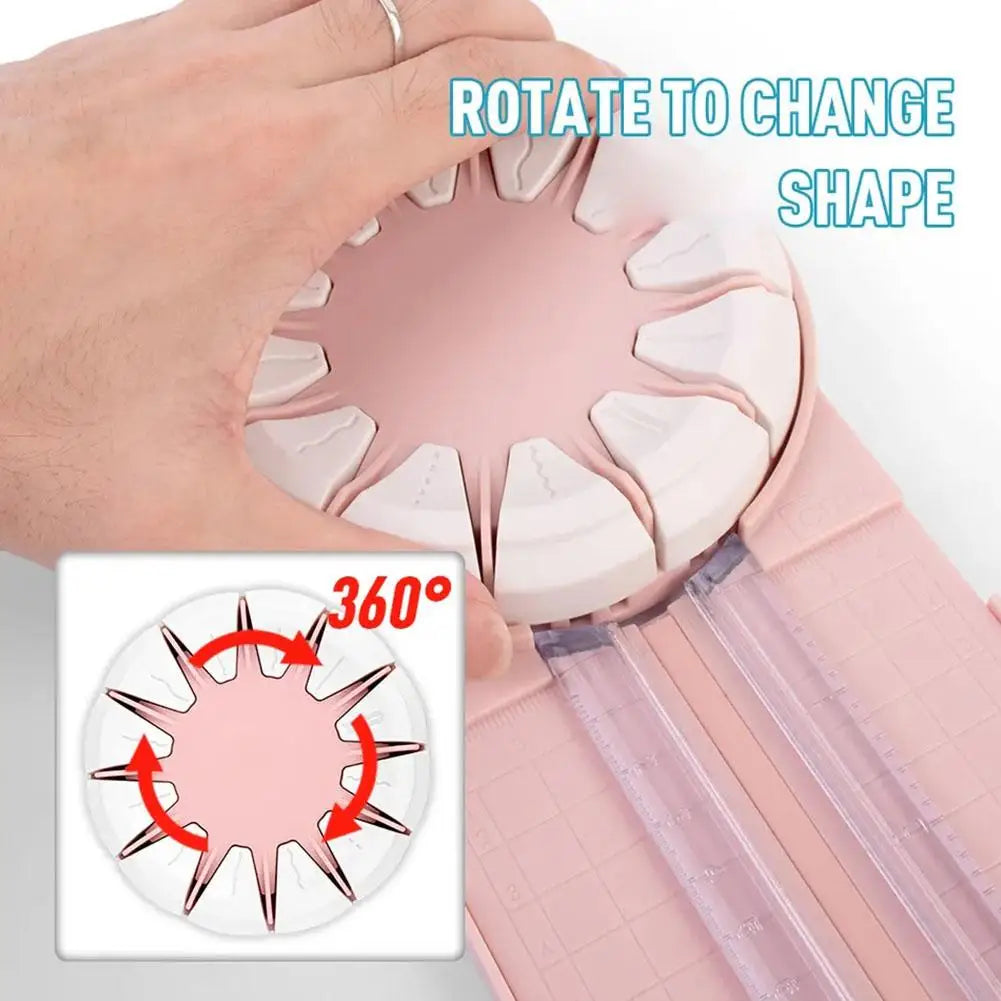 12-in-1 Portable Paper Cutter | Multi-Functional 360° Cutting Tool for Cardstock