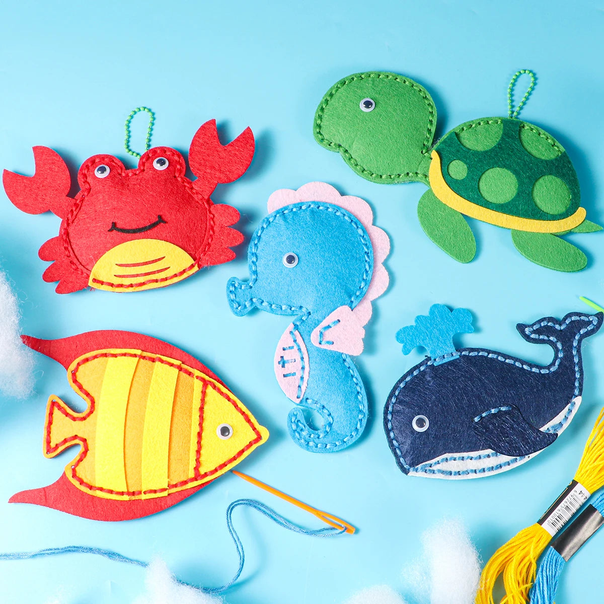 5Pcs Ocean Animals Sewing Kit