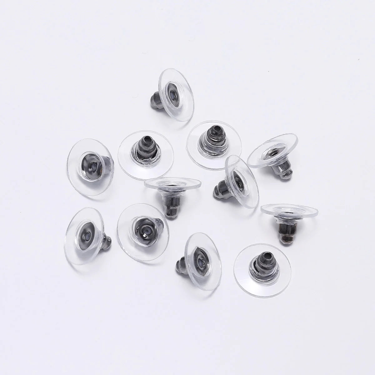 100Pcs Gold Earring Backs | Silicone Stud Post Nuts & Stoppers for Jewelry Making