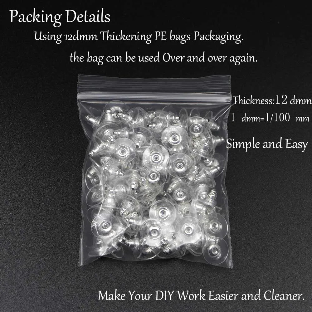 100Pcs Gold Earring Backs | Silicone Stud Post Nuts & Stoppers for Jewelry Making