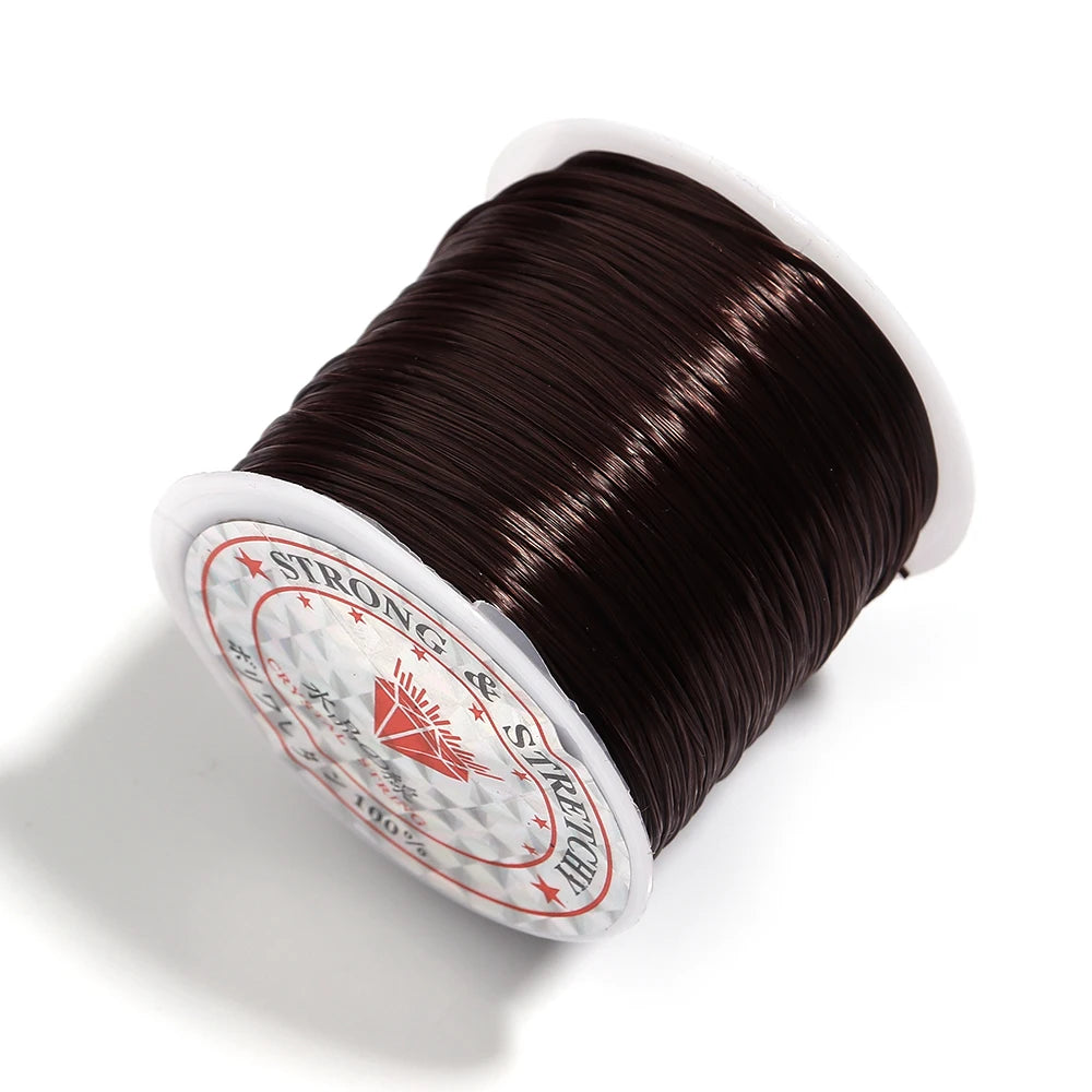 Elastic Crystal Beading Cord – 1mm Stretch Jewelry Making Thread (10–40M)