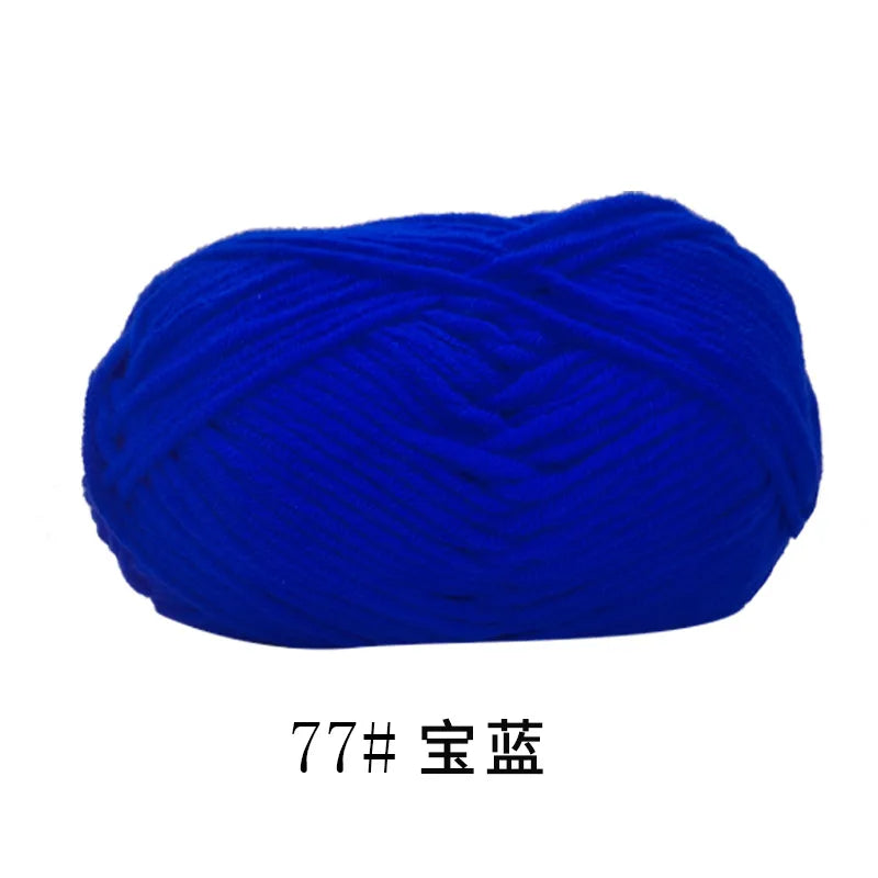 40–50g 4Ply Milk Cotton Yarn – Soft Knitting Wool for Crochet, Sweaters & Dolls