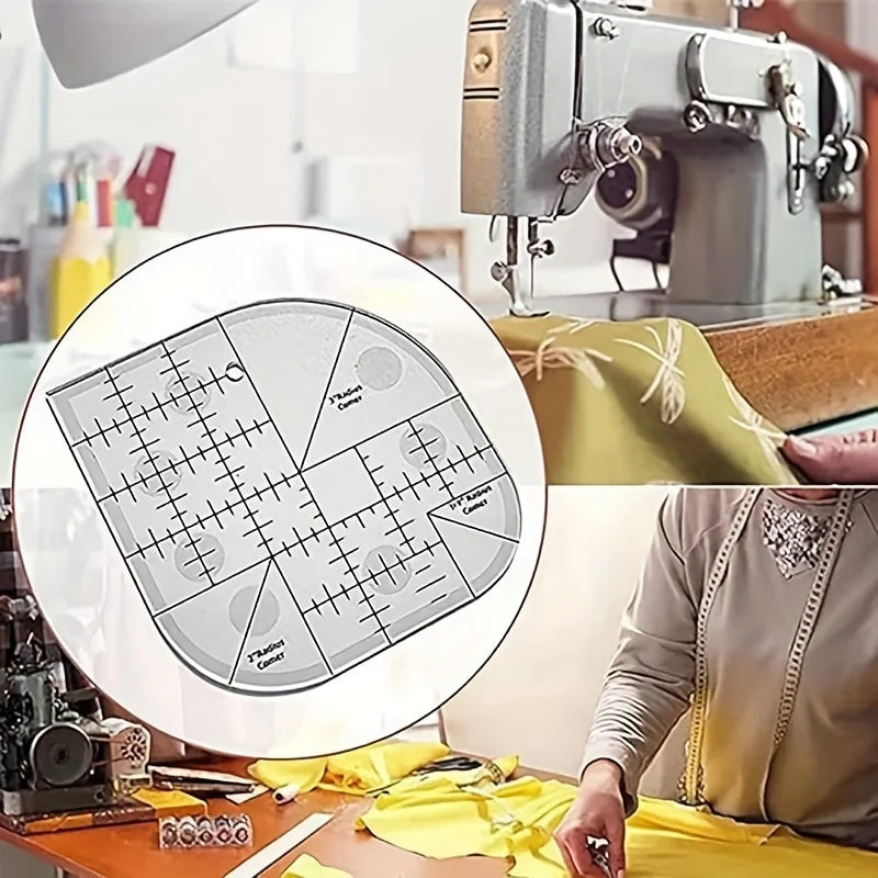 1Pc Acrylic Corner Knife Quilting Ruler