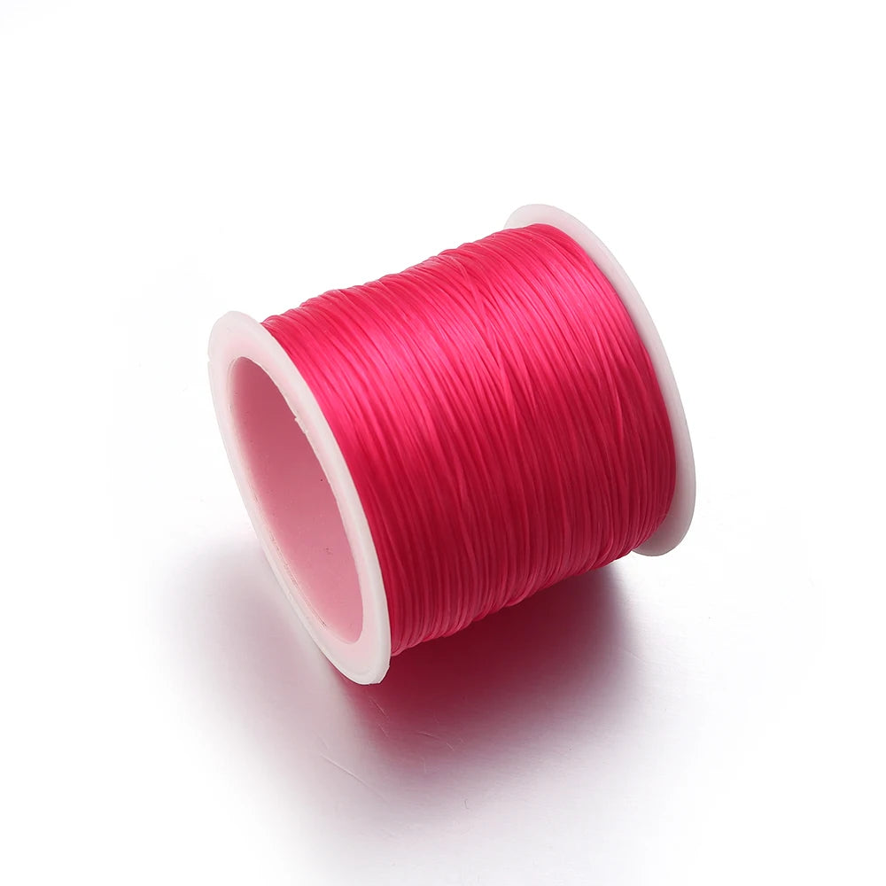 Elastic Crystal Beading Cord – 1mm Stretch Jewelry Making Thread (10–40M)