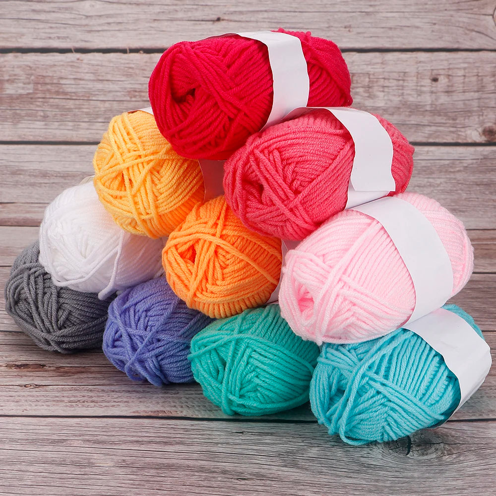 4 Ply Milk Cotton Yarn – Soft Knitting & Crochet Thread (25–50pcs)