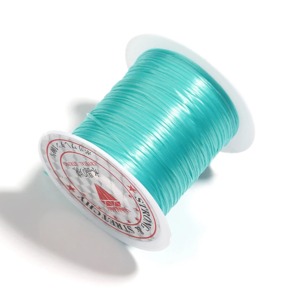 Elastic Crystal Beading Cord – 1mm Stretch Jewelry Making Thread (10–40M)