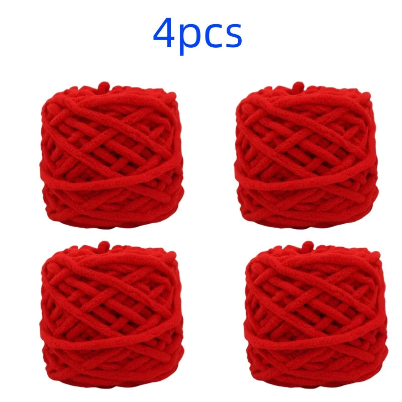 100g Chenille Knitting Yarn | Soft Thick Cotton Blend for DIY Crochet & Scarf Making