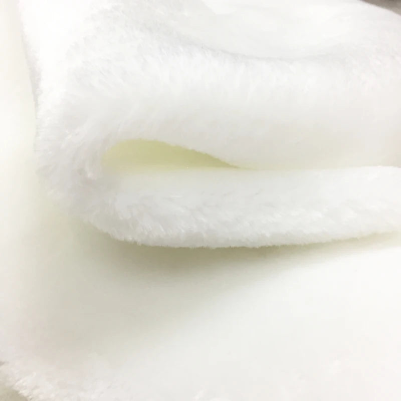 50x160cm Faux White Fur Fabric