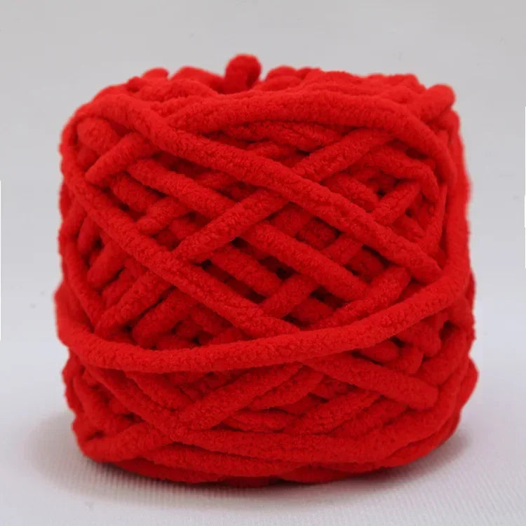 100g Chenille Knitting Yarn | Soft Thick Cotton Blend for DIY Crochet & Scarf Making