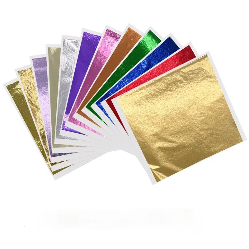 Gold Leaf Sheets Set (10 Pcs) | DIY Art, Nails, Resin & Furniture Decoration