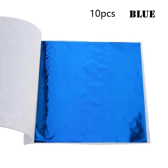 Gold Leaf Sheets Set (10 Pcs) | DIY Art, Nails, Resin & Furniture Decoration
