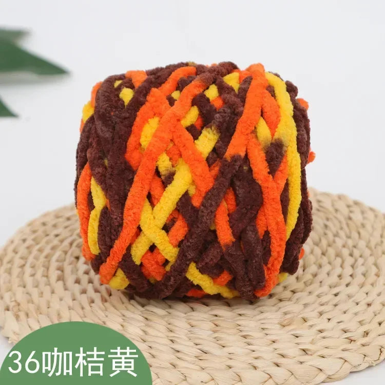 100g Chenille Knitting Yarn | Soft Thick Cotton Blend for DIY Crochet & Scarf Making