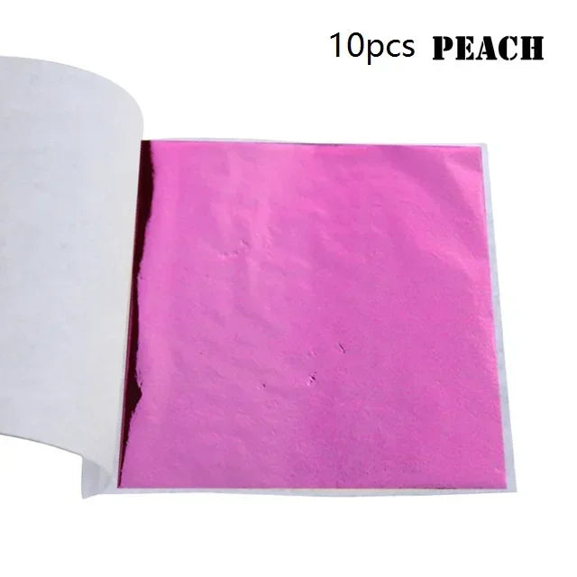 Gold Leaf Sheets Set (10 Pcs) | DIY Art, Nails, Resin & Furniture Decoration