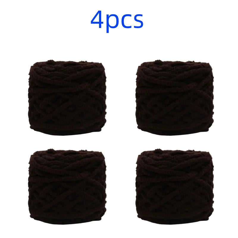 100g Chenille Knitting Yarn | Soft Thick Cotton Blend for DIY Crochet & Scarf Making