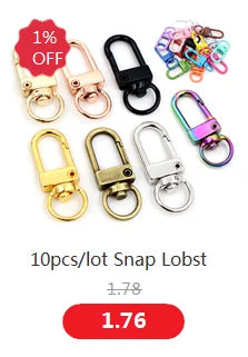 10Pcs Lobster Clasp Hooks Set | Gold & Silver Plated Jewelry Making Supplies