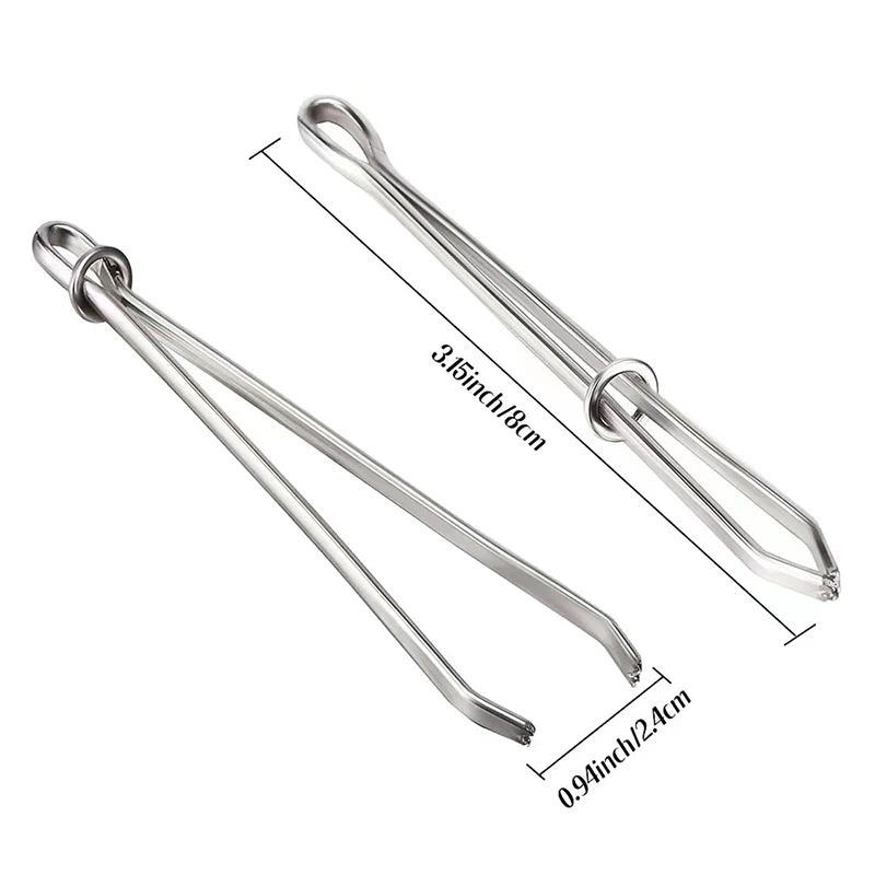 2Pcs Stainless Steel Garment Clips | Sewing & Elastic Band DIY Tool Set