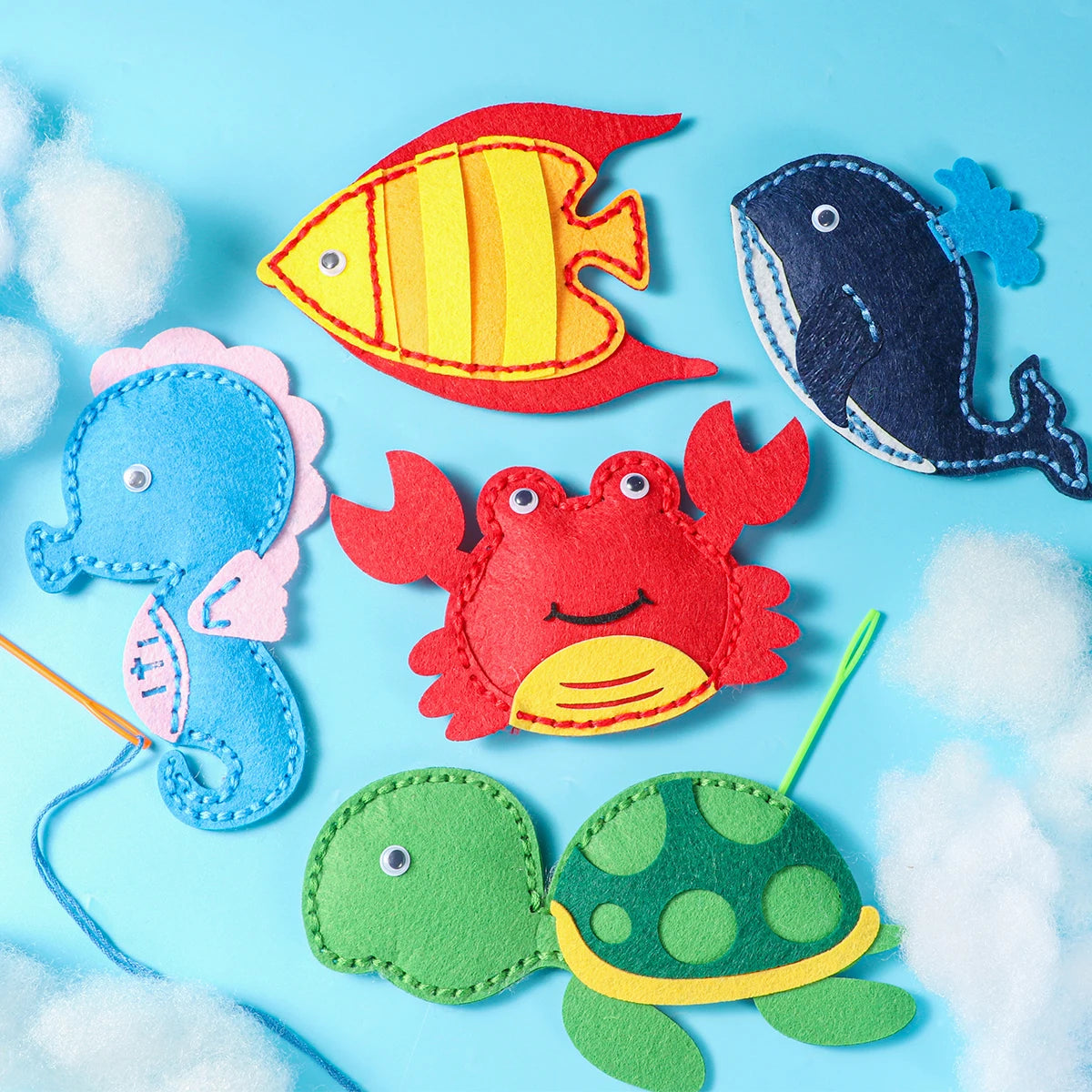 5Pcs Ocean Animals Sewing Kit