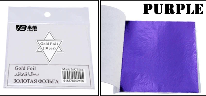 Gold Leaf Sheets Set (10 Pcs) | DIY Art, Nails, Resin & Furniture Decoration