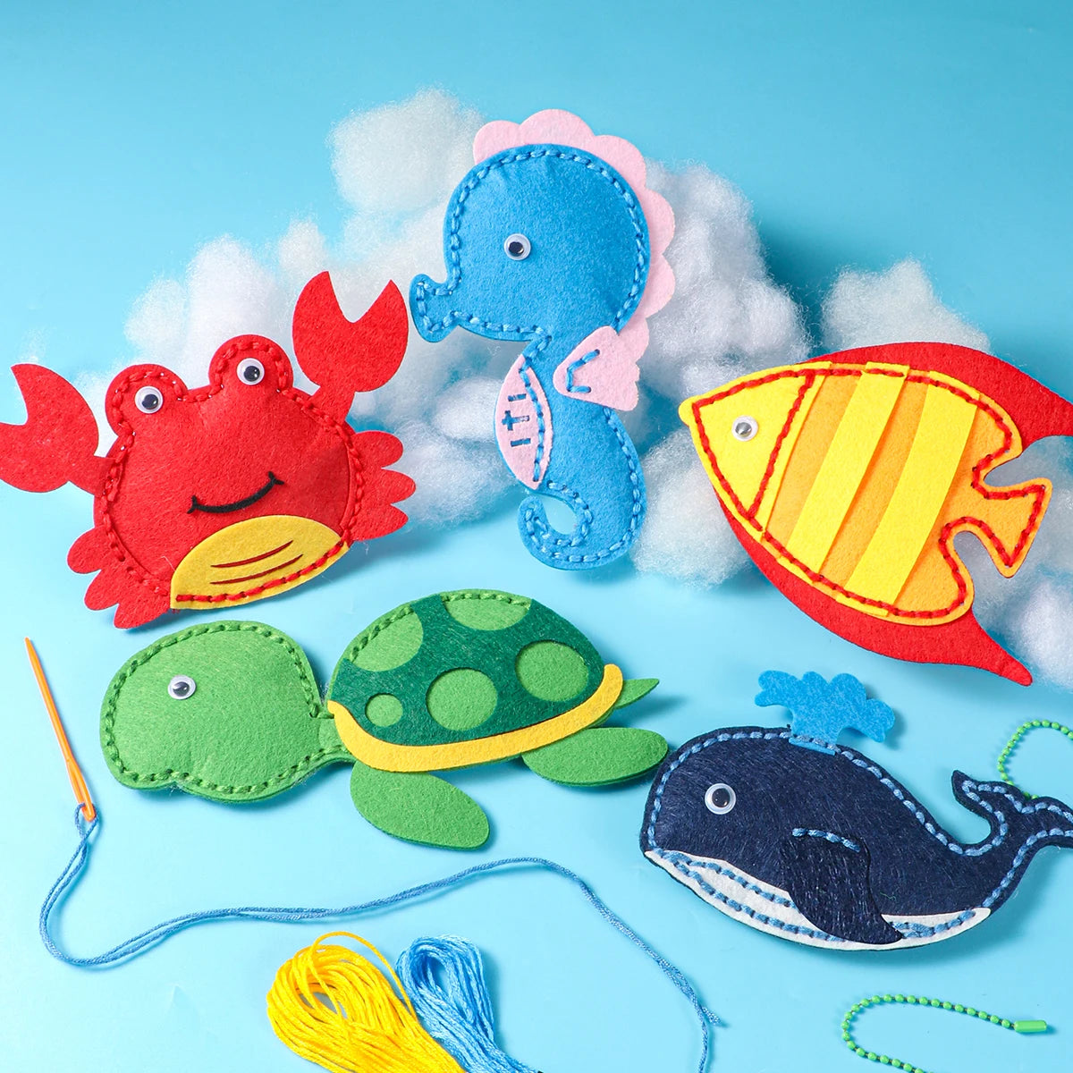 5Pcs Ocean Animals Sewing Kit