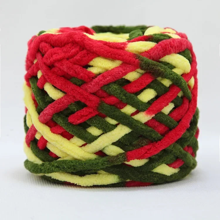 100g Chenille Knitting Yarn | Soft Thick Cotton Blend for DIY Crochet & Scarf Making