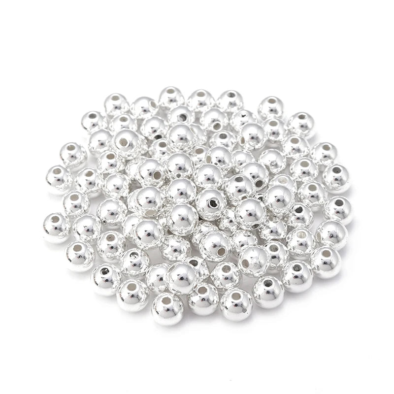 Gold CCB Round Spacer Beads | 3–12mm Loose Beads for DIY Jewelry Making (50–500pcs)
