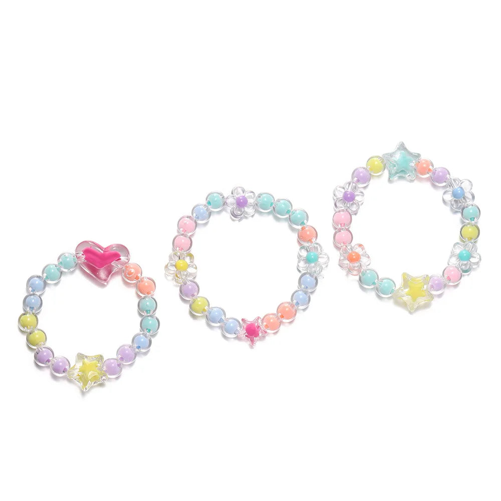 24-Grid Acrylic Bead Set – Heart, Star & Flower Spacer Charms Kit