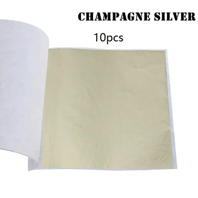 Gold Leaf Sheets Set (10 Pcs) | DIY Art, Nails, Resin & Furniture Decoration
