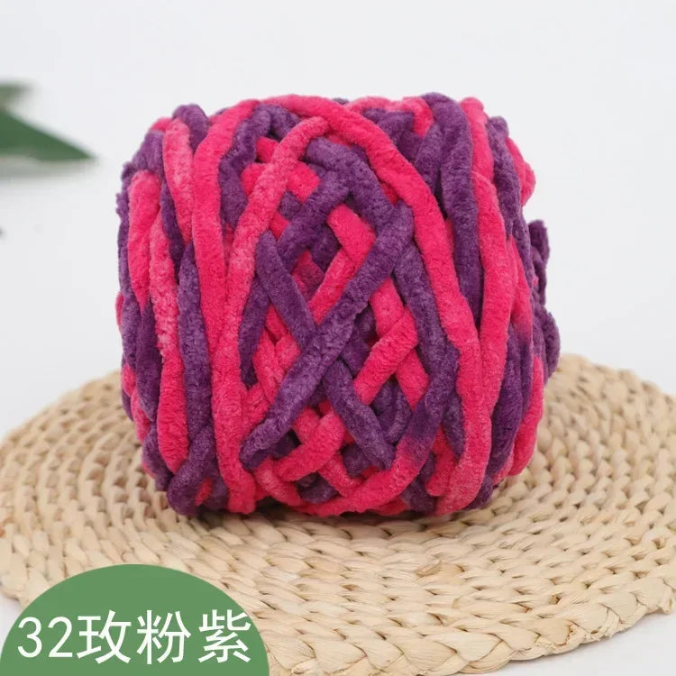 100g Chenille Knitting Yarn | Soft Thick Cotton Blend for DIY Crochet & Scarf Making