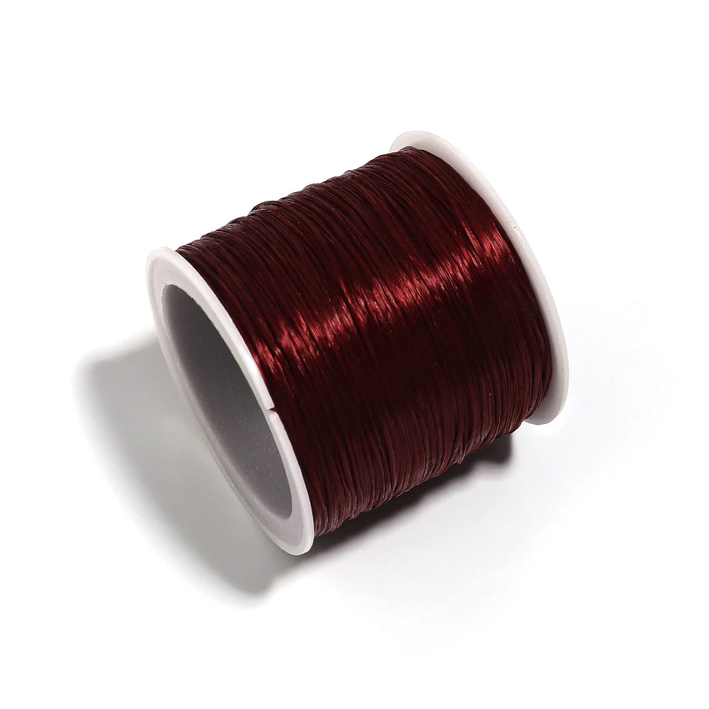 Elastic Crystal Beading Cord – 1mm Stretch Jewelry Making Thread (10–40M)