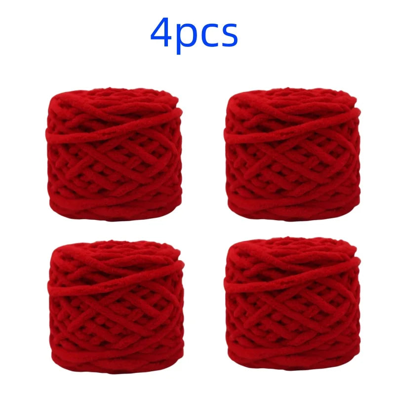 100g Chenille Knitting Yarn | Soft Thick Cotton Blend for DIY Crochet & Scarf Making