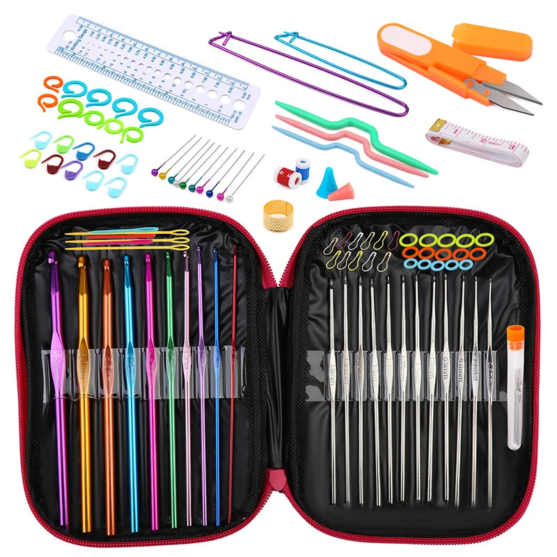 KRABALL Knitting & Crochet Hook Set with Bag