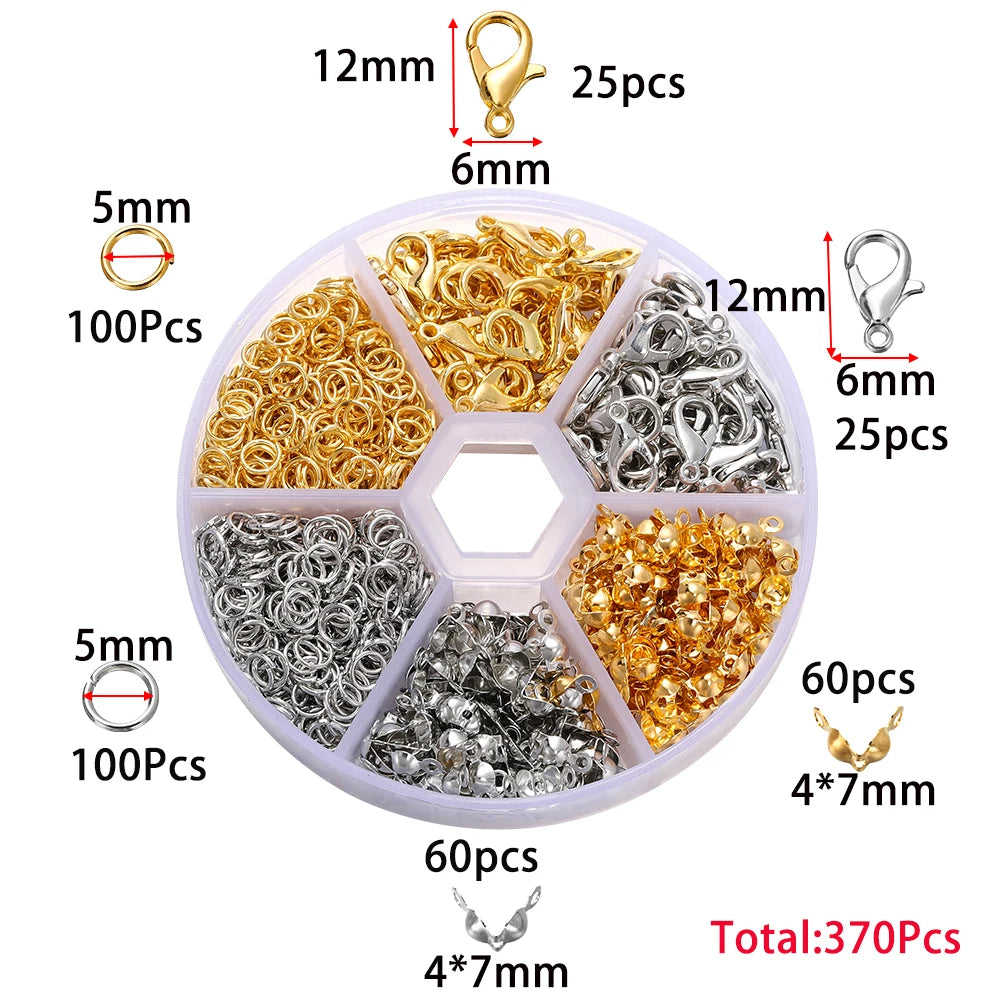 210–400pcs Jewelry Findings Kit