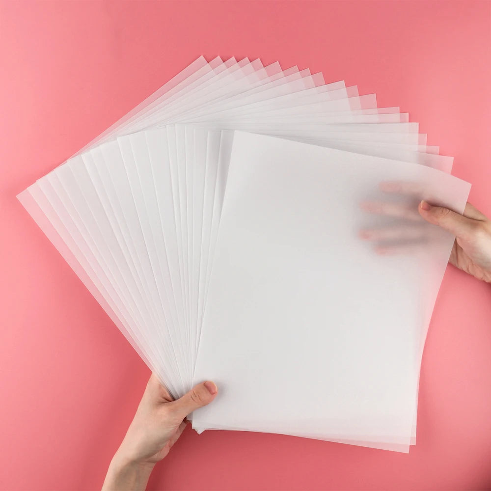 30pcs Frosted Vellum Paper Sheets – Translucent Scrapbooking Craft Set