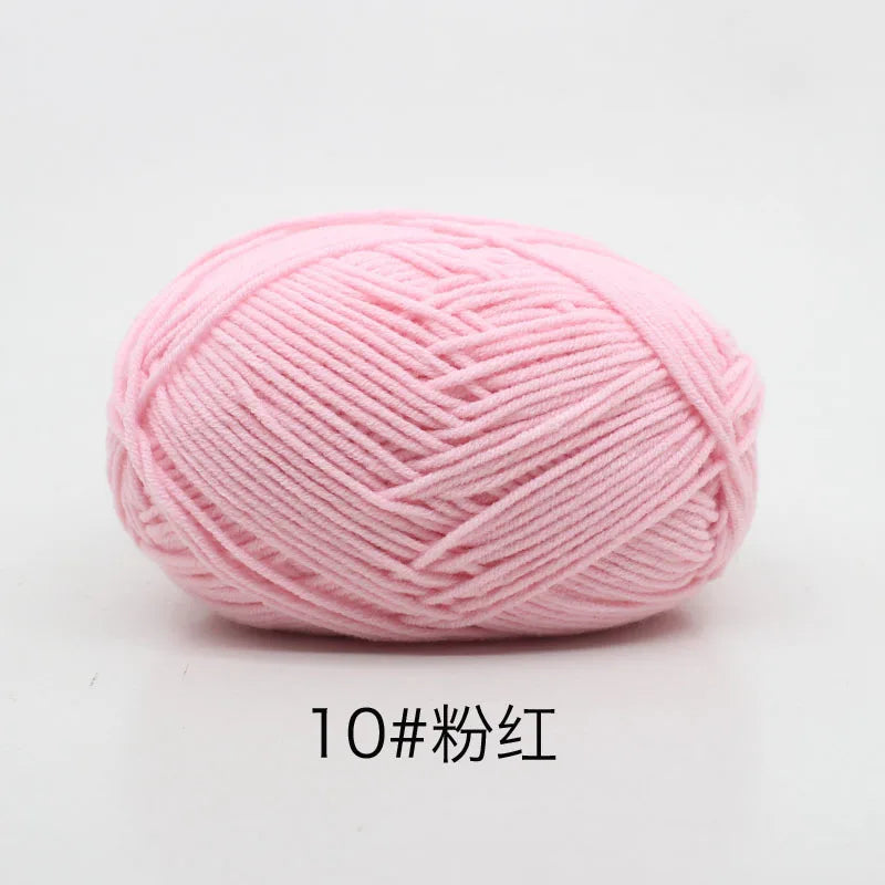 40–50g 4Ply Milk Cotton Yarn – Soft Knitting Wool for Crochet, Sweaters & Dolls