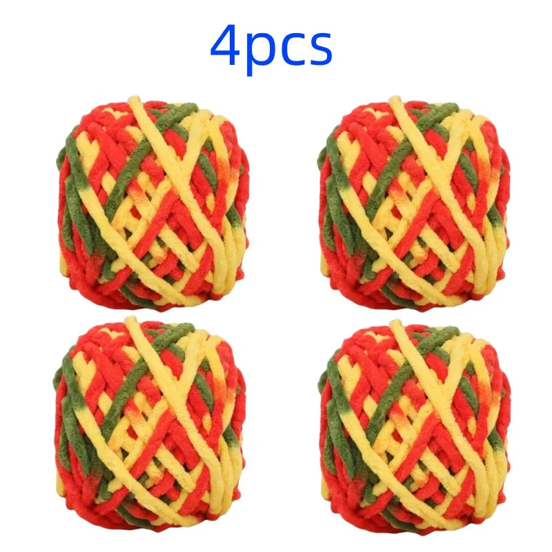 100g Chenille Knitting Yarn | Soft Thick Cotton Blend for DIY Crochet & Scarf Making